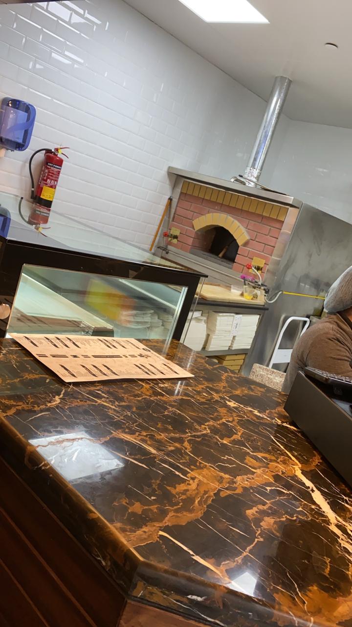 Pizza oven in a restaurant kitchen