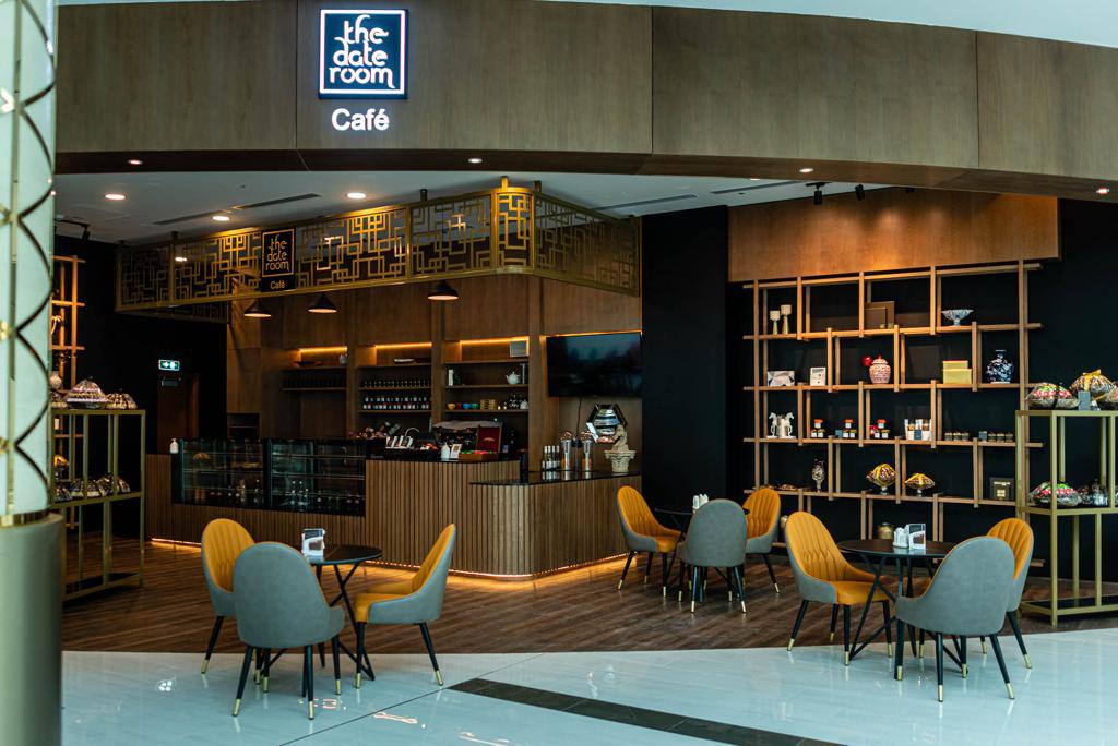 ARC Design – Date Room Café interior seating and counter design at Alforsan Mall Abu Dhabi
