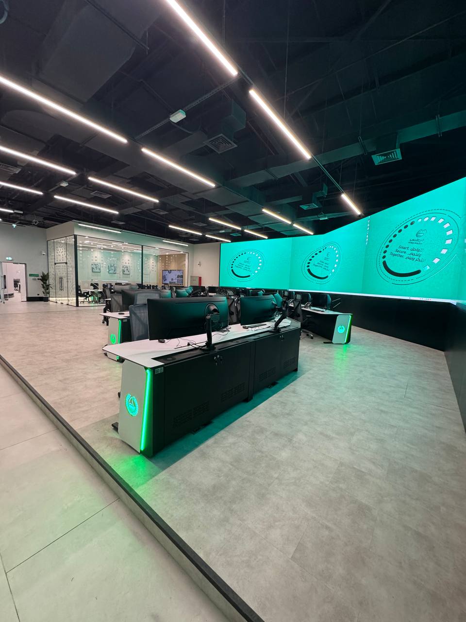 ARC Design – Control Room interior with advanced monitoring stations, Confidential Project, Abu Dhabi